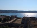 Methoni: View of bay from Venetian fortress. Last stop Greece